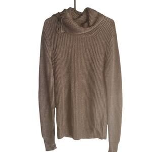 Allsaints 100% linen mens laker funnel cowl‎ neck loose knit sweater extra small